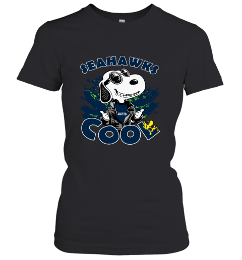 Seattle Seahawks Snoopy Joe Cool We're Awesome Women's T-Shirt
