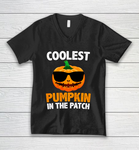 Coolest Pumpkin In The Patch Pumpkin Girls V-Neck T-Shirt