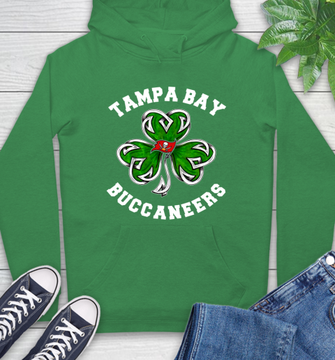NFL Tampa Bay Buccaneers Three Leaf Clover St Patrick's Day Football Sports Hoodie 8