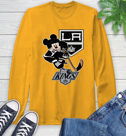 Los Angeles Kings Mickey Mouse Disney Hockey T Shirt Long Sleeve T-Shirt 3
