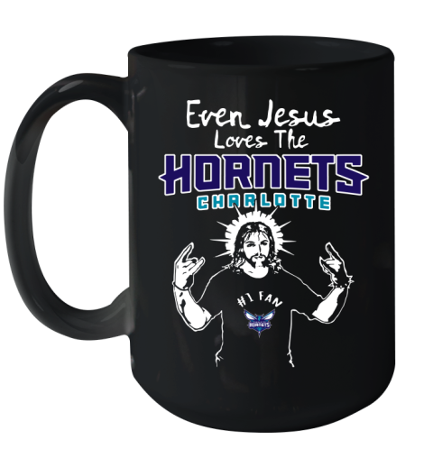 Charlotte Hornets NBA Basketball Even Jesus Loves The Hornets Shirt Ceramic Mug 15oz