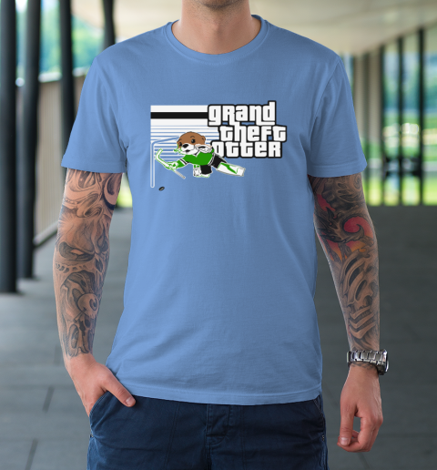Jake Oettinger Grand Theft Otter Dallas Hockey T-Shirt 7