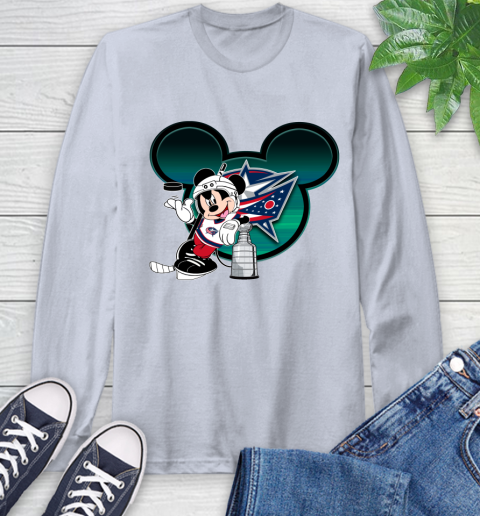 NHL Columbus Blue Jackets Stanley Cup Mickey Mouse Disney Hockey T Shirt Long Sleeve T-Shirt 6