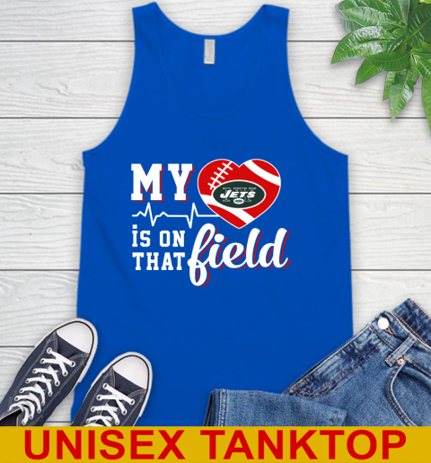 NFL My Heart Is On That Field Football Sports New York Jets Tank Top 4