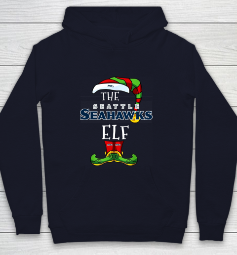 Seattle Seahawks Christmas ELF Funny NFL Youth Hoodie 2