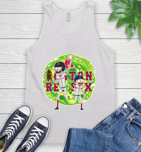 MLB Boston Red Sox Rick And Morty Commissioner's Trophy Baseball Sports Tank Top
