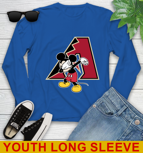 Arizona Diamondbacks MLB Baseball Dabbing Mickey Disney Sports Youth Long Sleeve 10
