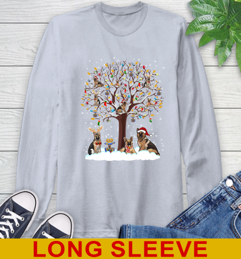 German shepherd dog pet lover light christmas tree shirt 60