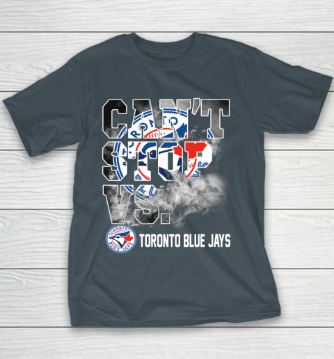MLB Toronto Blue Jays Baseball Can't Stop Vs Blue Jays Youth T-Shirt 5