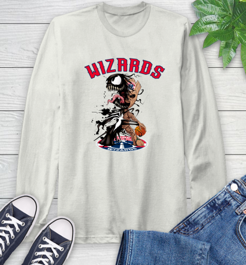 NBA Washington Wizards Basketball Venom Groot Guardians Of The Galaxy Long Sleeve T-Shirt 12