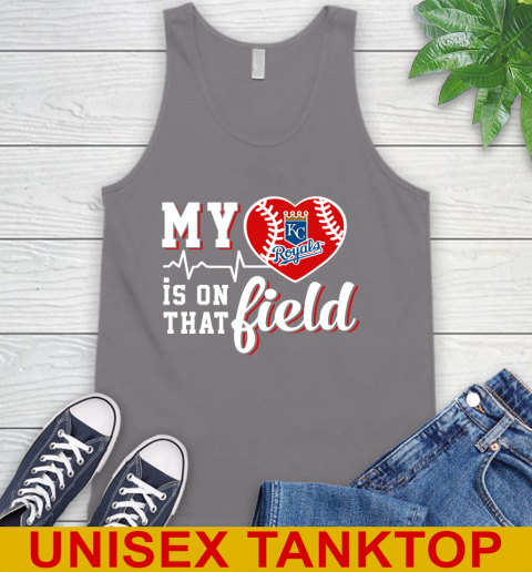 MLB My Heart Is On That Field Baseball Sports Kansas City Royals Tank Top 6
