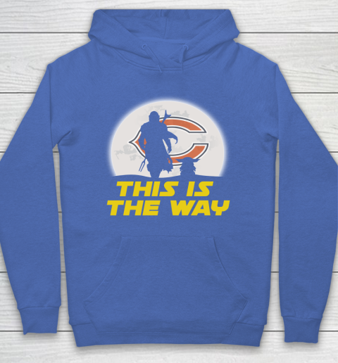 Chicago Bears NFL Football Star Wars Yoda And Mandalorian This Is The Way Hoodie 6