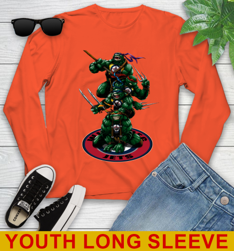 NHL Hockey Winnipeg Jets Teenage Mutant Ninja Turtles Shirt Youth Long Sleeve 4