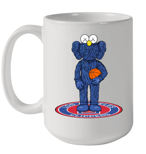 NBA Basketball LA Clippers Kaws Bff Blue Figure Shirt Ceramic Mug 15oz