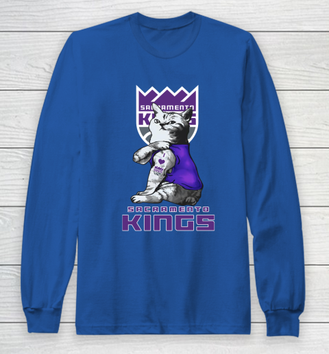 NBA Basketball My Cat Loves Sacramento Kings Long Sleeve T-Shirt 6