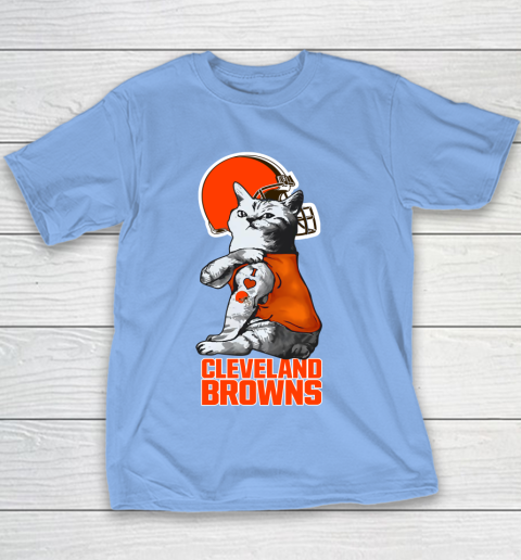 NFL Football My Cat Loves Cleveland Browns Youth T-Shirt 8
