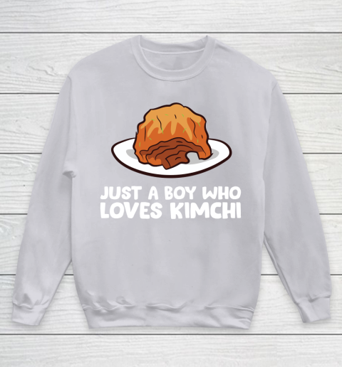 Just a Boy Who Loves Kimchis Funny Kimchi Youth Sweatshirt 3