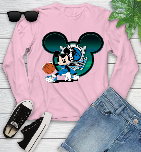 NBA Dallas Mavericks Mickey Mouse Disney Basketball Youth Long Sleeve 10