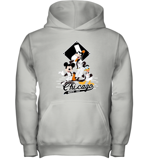 Chicago White Sox Mickey Donald And Goofy Baseball Youth Hoodie