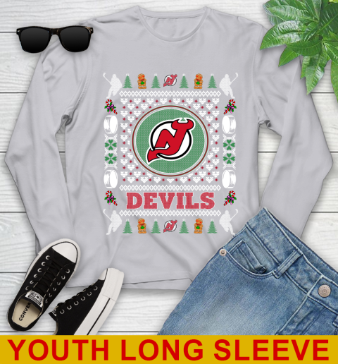 New Jersey Devils Merry Christmas NHL Hockey Loyal Fan Youth Long Sleeve 5