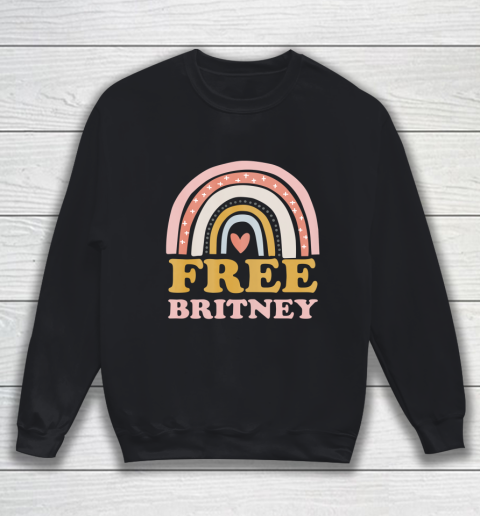 Womens Free Britney FreeBritney Rainbow Sweatshirt