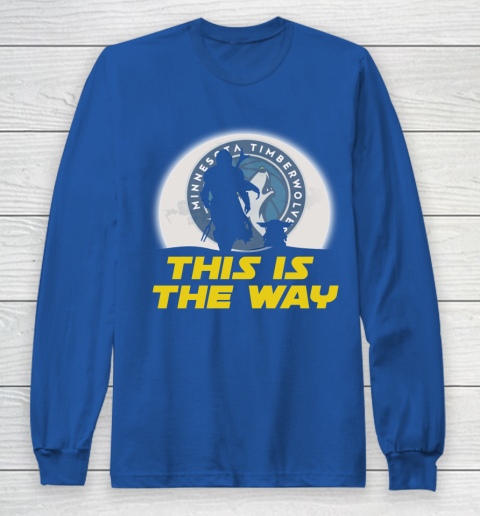 Minnesota Timberwolves NBA Basketball Star Wars Yoda And Mandalorian This Is The Way Long Sleeve T-Shirt 6