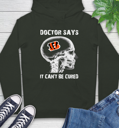 NFL Cincinnati Bengals Football Skull It Can't Be Cured Shirt Hoodie 12