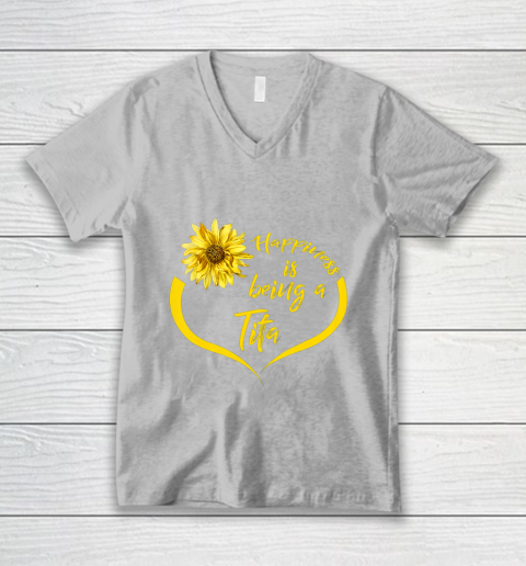 Womens Tita Gift Happiness Is Being A Tita V-Neck T-Shirt 3