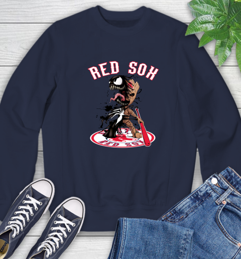 MLB Boston Red Sox Baseball Venom Groot Guardians Of The Galaxy Sweatshirt 3