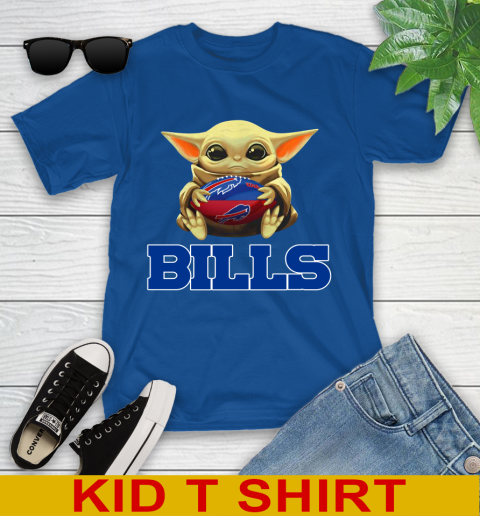 NFL Football Buffalo Bills Baby Yoda Star Wars Shirt Youth T-Shirt 9