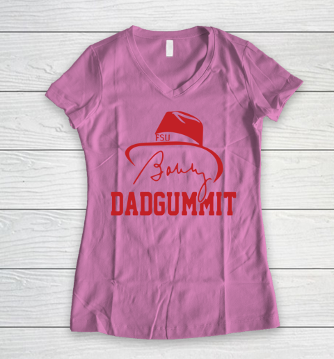 Bobby Bowden Shirt Dadgummit Signature Women's V-Neck T-Shirt 5