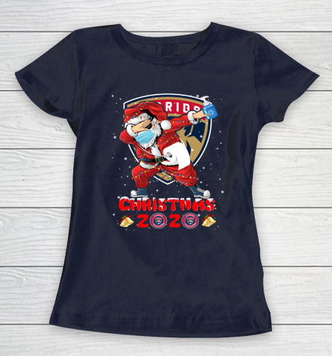 Florida Panthers Funny Santa Claus Dabbing Christmas 2020 NHL Women's T-Shirt 2