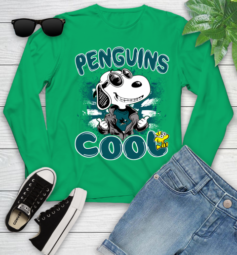 NHL Hockey San Jose Sharks Cool Snoopy Shirt Youth Long Sleeve 6