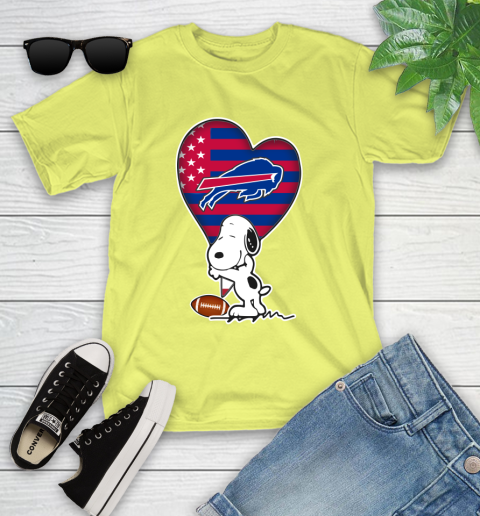 Buffalo Bills NFL Football The Peanuts Movie Adorable Snoopy Youth T-Shirt 8