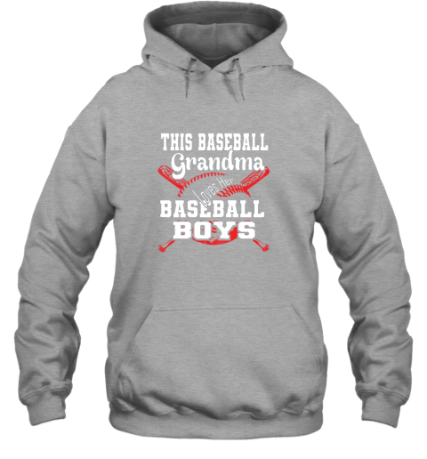 k72m this baseball grandma loves her baseball boys hoodie 23 front sport grey