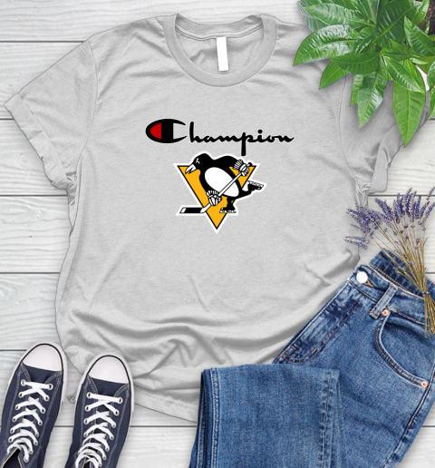 NHL Hockey Pittsburgh Penguins Champion Shirt Women's T-Shirt