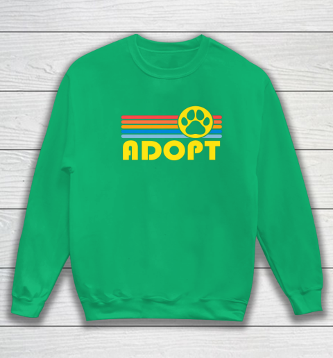 Rescue Animal Adoption Adopt Cat or Dog Vintage Retro Sunset Sweatshirt 5