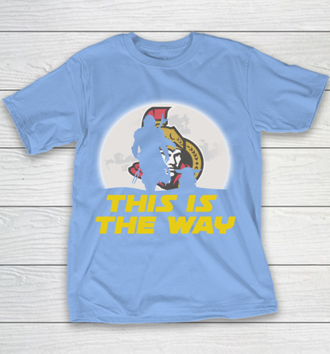 Ottawa Senators NHL Ice Hockey Star Wars Yoda And Mandalorian This Is The Way Youth T-Shirt 8