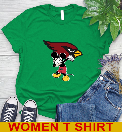 Arizona Cardinals NFL Football Dabbing Mickey Disney Sports Women's T-Shirt 6