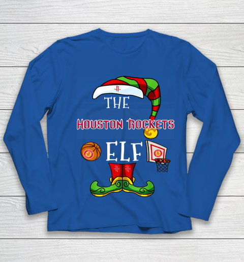 Houston Rockets Christmas ELF Funny NBA Youth Long Sleeve 7