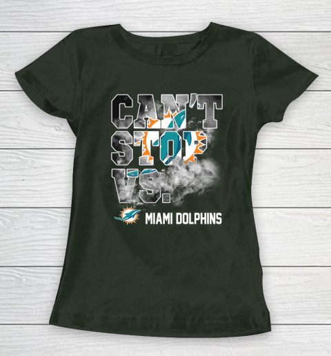 NFL Miami Dolphins Can't Stop Vs Women's T-Shirt 4