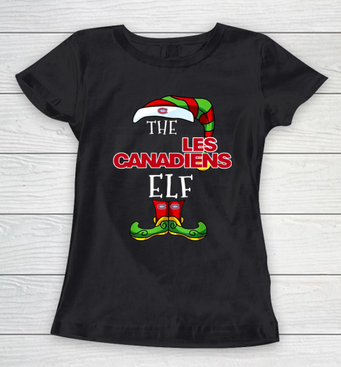 Montreal Canadiens Christmas ELF Funny NHL Women's T-Shirt