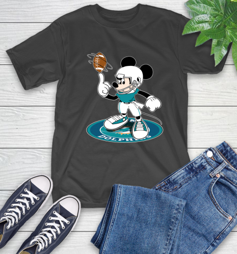 NFL Football Miami Dolphins Cheerful Mickey Disney Shirt T-Shirt