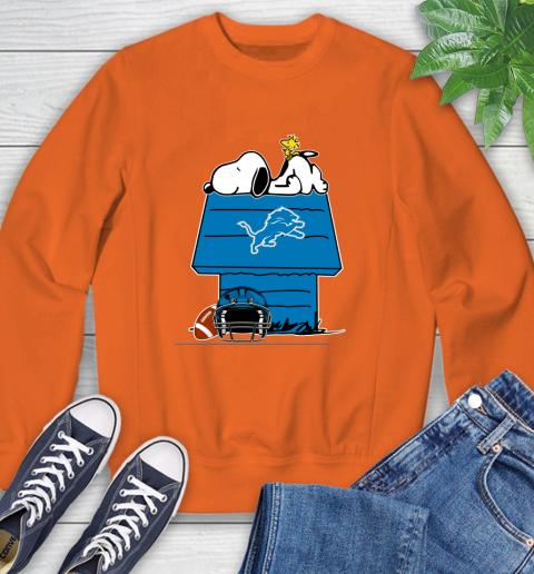 Detroit Lions NFL Football Snoopy Woodstock The Peanuts Movie Sweatshirt 4