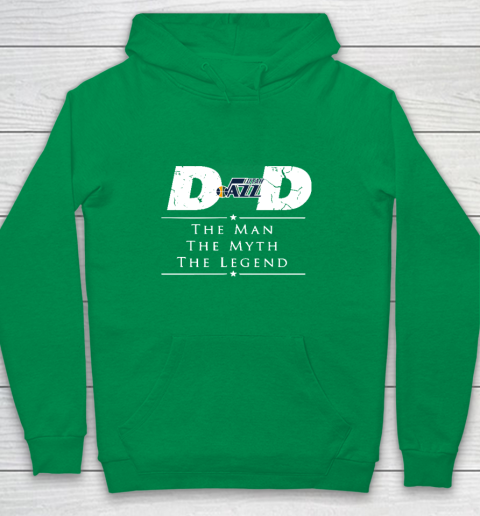 Utah Jazz NBA Basketball Dad The Man The Myth The Legend Youth Hoodie 4