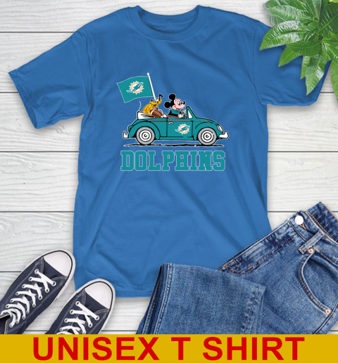 NFL Football Miami Dolphins Pluto Mickey Driving Disney Shirt T-Shirt 9