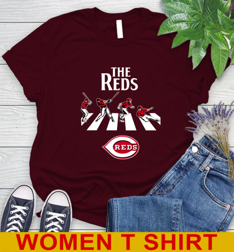 MLB Baseball Cincinnati Reds The Beatles Rock Band Shirt Women's T-Shirt 6