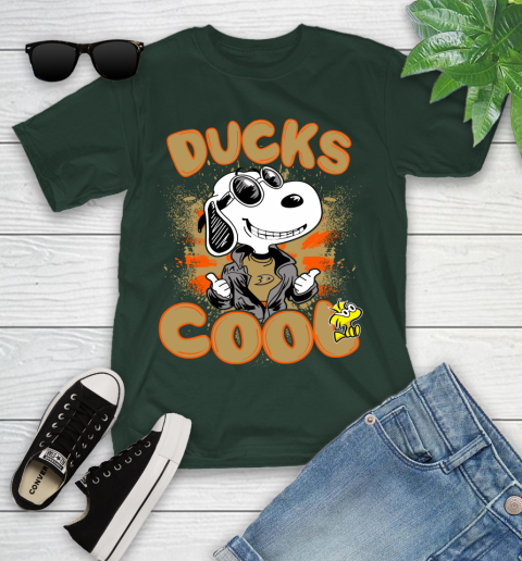 NHL Hockey Anaheim Ducks Cool Snoopy Shirt Youth T-Shirt 4