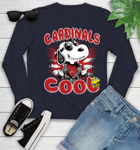 MLB Baseball St.Louis Cardinals Cool Snoopy Shirt Youth Long Sleeve 2