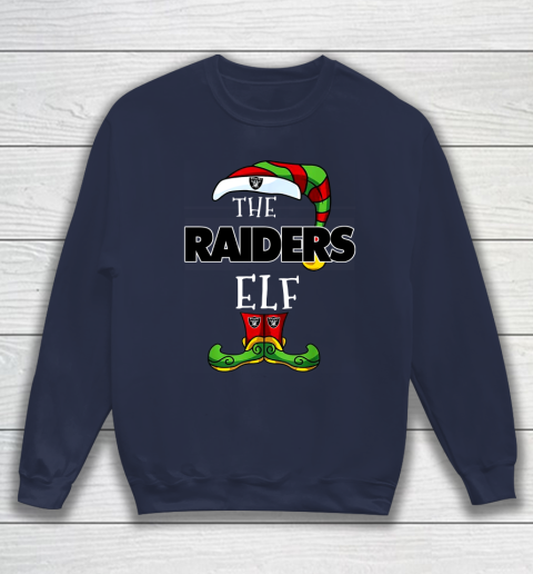 Oakland Raiders Christmas ELF Funny NFL Sweatshirt 2
